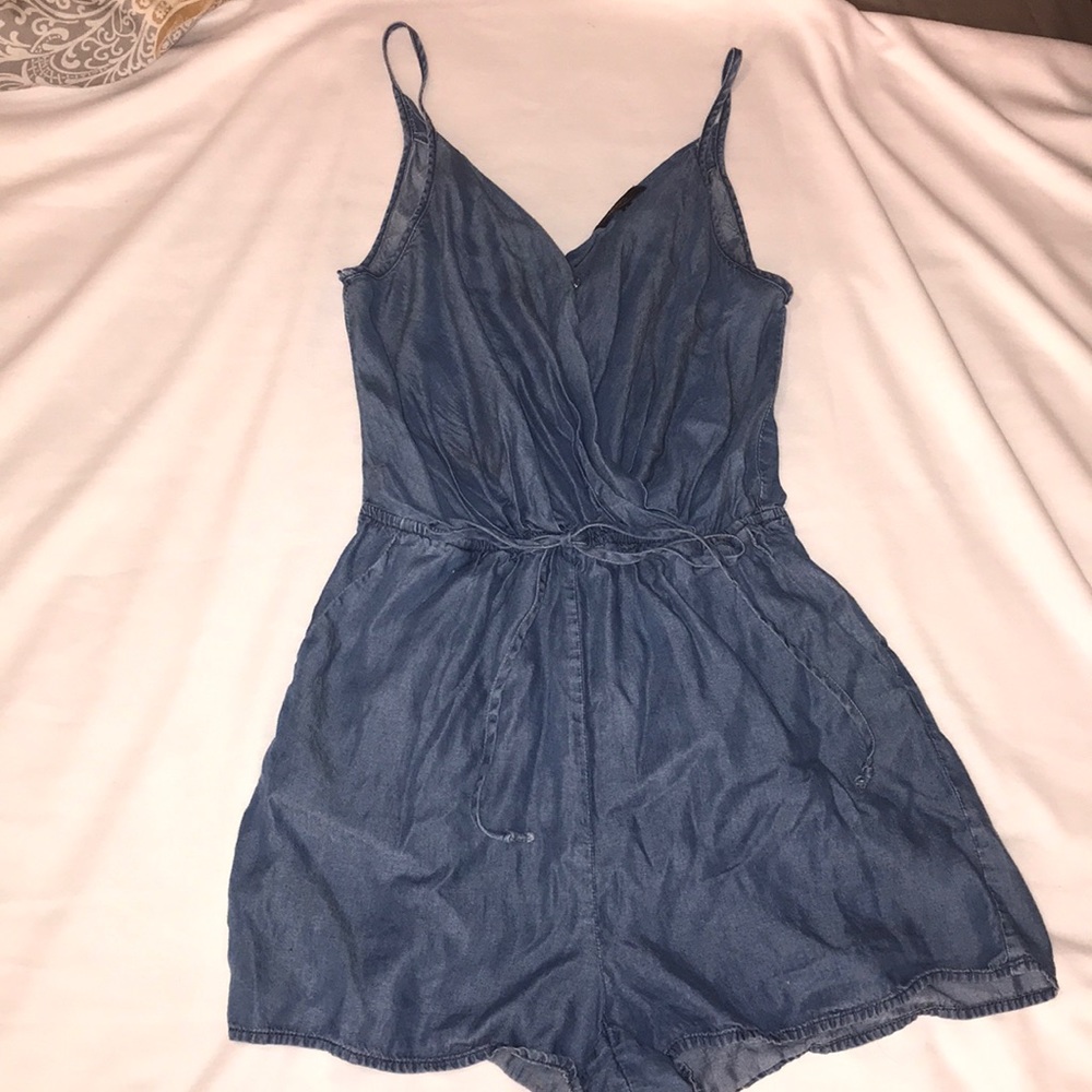 Denim romper